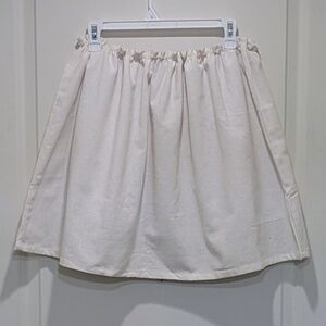 NWOT Beckwoman XXL Handmade White Adjustable Waist Mini Skirt